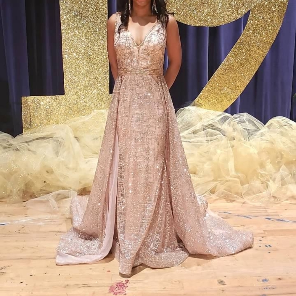 JOVANI 62515 PAGEANT DRESS 2019 Rose Gold